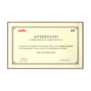 Attestato Mita