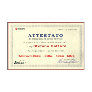 Attestato Kyocera