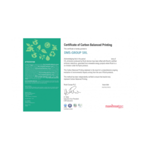 Certificate of Carbon Balanced Printing by Ricoh